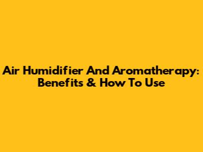 Air Humidifier And Aromatherapy: Benefits & How To Use