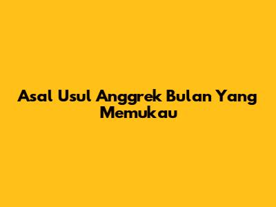 Asal Usul Anggrek Bulan Yang Memukau