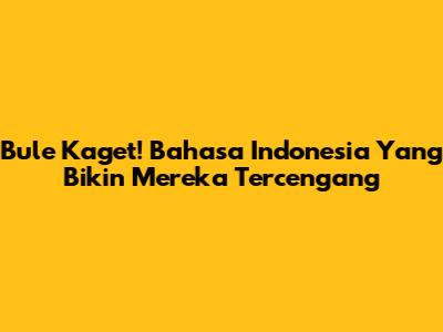 Bule Kaget! Bahasa Indonesia Yang Bikin Mereka Tercengang