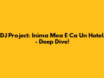DJ Project: Inima Mea E Ca Un Hotel - Deep Dive!