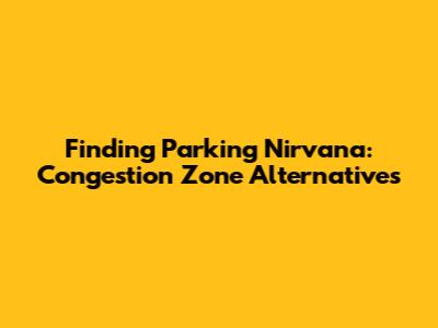 Finding Parking Nirvana: Congestion Zone Alternatives