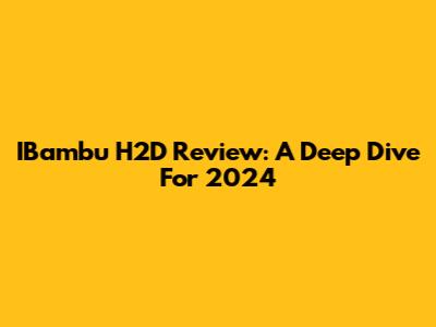 IBambu H2D Review: A Deep Dive For 2024