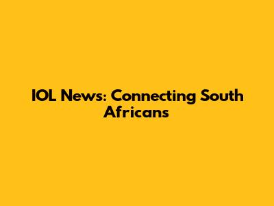 IOL News: Connecting South Africans
