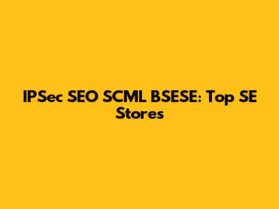 IPSec SEO SCML BSESE: Top SE Stores