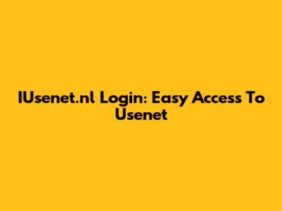 IUsenet.nl Login: Easy Access To Usenet