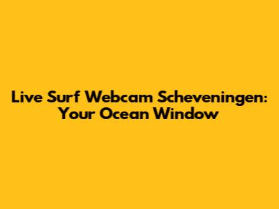 Live Surf Webcam Scheveningen: Your Ocean Window