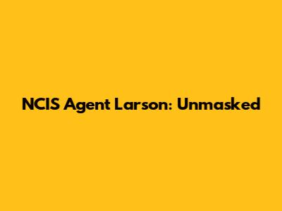 NCIS Agent Larson: Unmasked