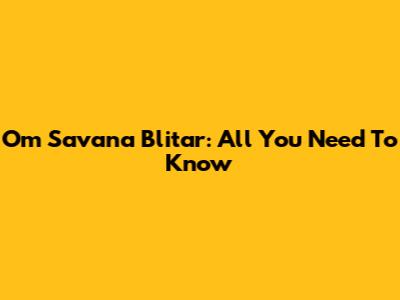 Om Savana Blitar: All You Need To Know