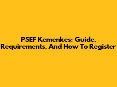 PSEF Kemenkes: Guide, Requirements, And How To Register