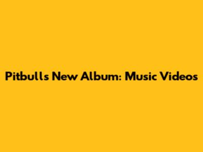 Pitbull's New Album: Music Videos