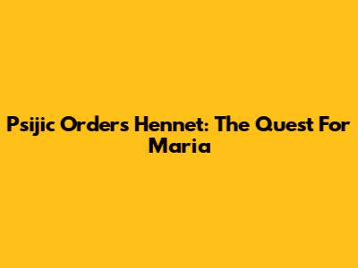 Psijic Order's Hennet: The Quest For Maria