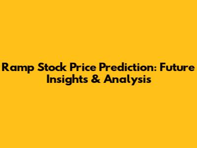 Ramp Stock Price Prediction: Future Insights & Analysis