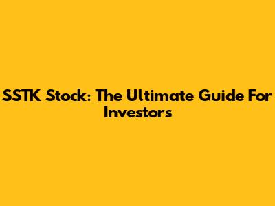 SSTK Stock: The Ultimate Guide For Investors