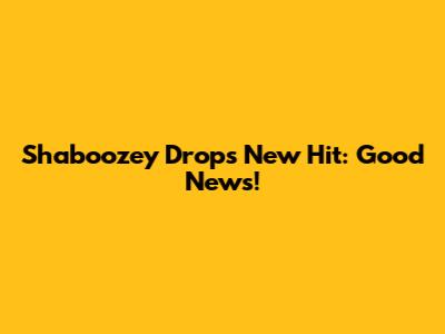 Shaboozey Drops New Hit: Good News!