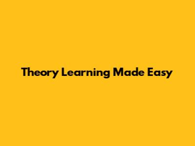 Theory Learning Made Easy
