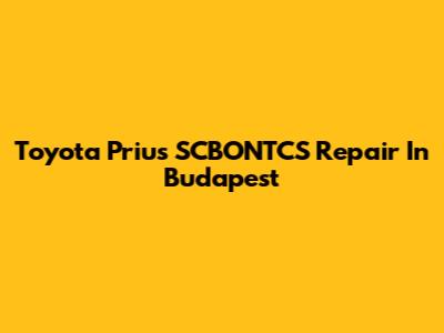 Toyota Prius SCBONTCS Repair In Budapest