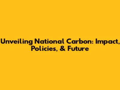 Unveiling National Carbon: Impact, Policies, & Future