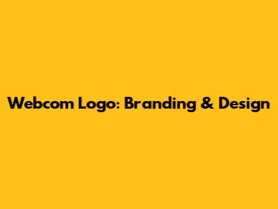 Webcom Logo: Branding & Design